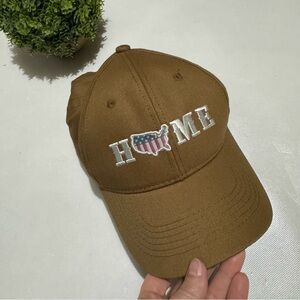 Baseball Cap Hat HOME‎ USA Graphic America Patriotic Fourth July Red White Blue